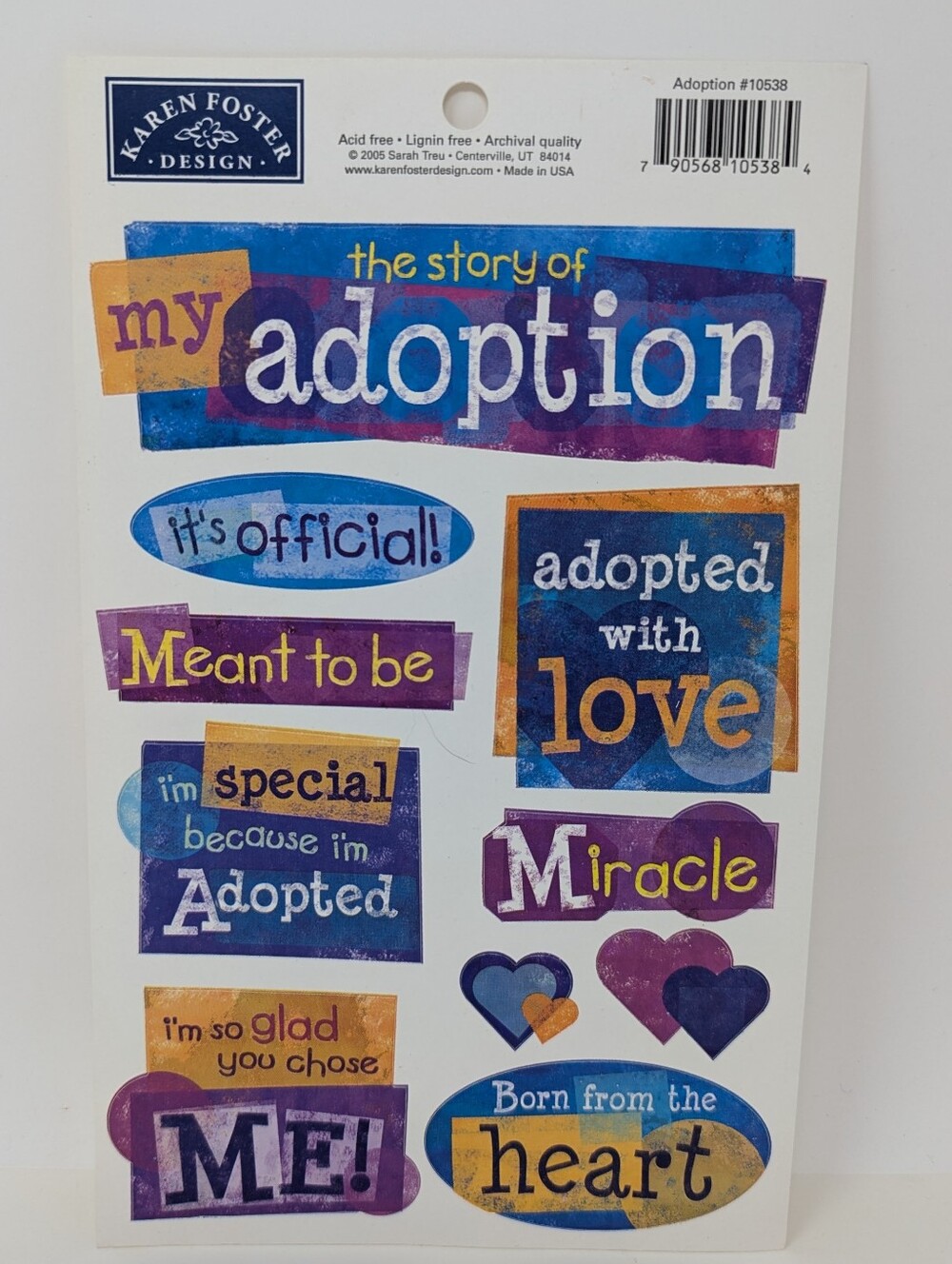 Adoption Sticker Sheet Scrapbooking